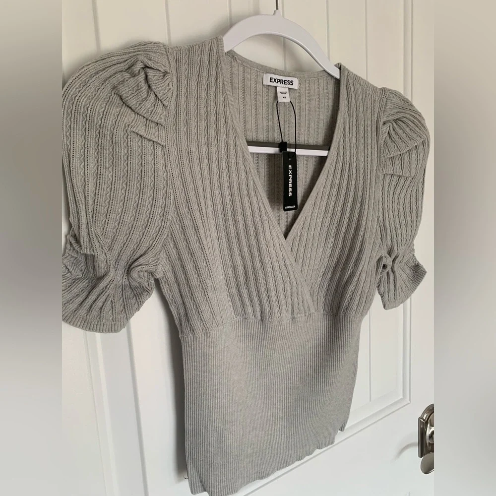Express Gray Sweater NEW! - Picture 3 of 6